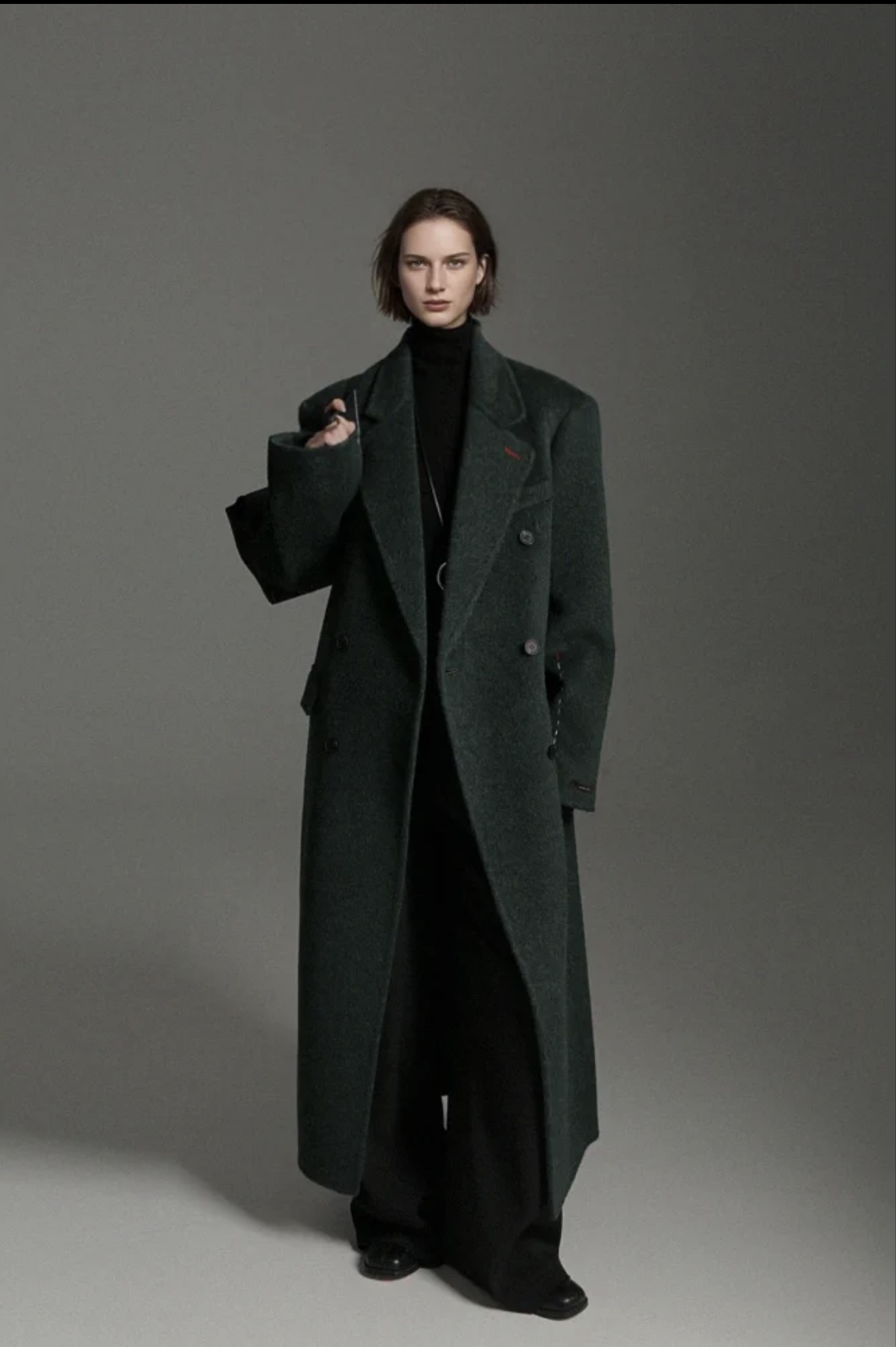 Reversible Cashmere Jacket Classic Long Blazer Coat