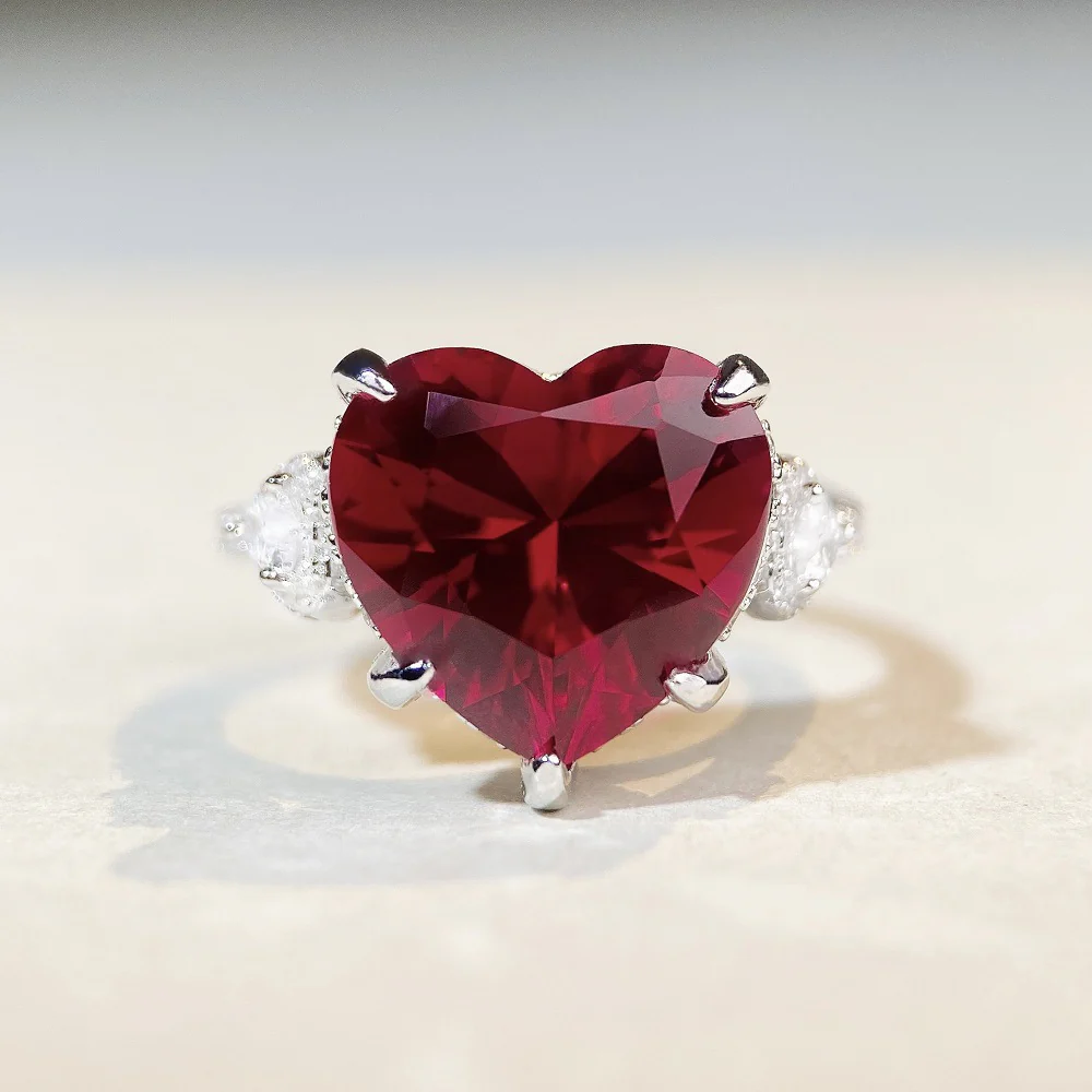 Pigeon Blood Red Love Ring